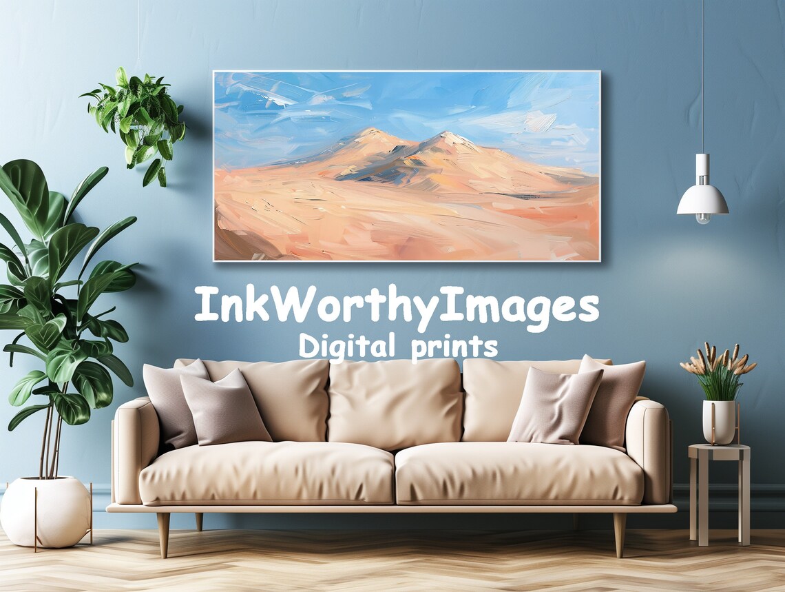 Abstract Desert Landscape, Pastel Sand Dunes - Image 4