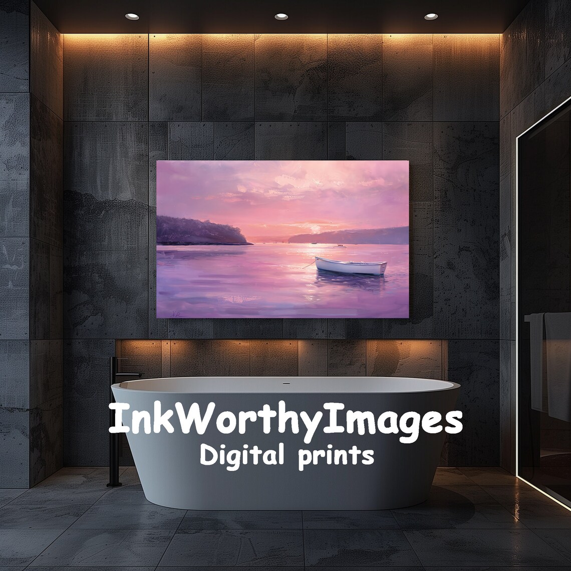 Tranquil Boat Seascape, Coastal Nautical Decor - Image 5