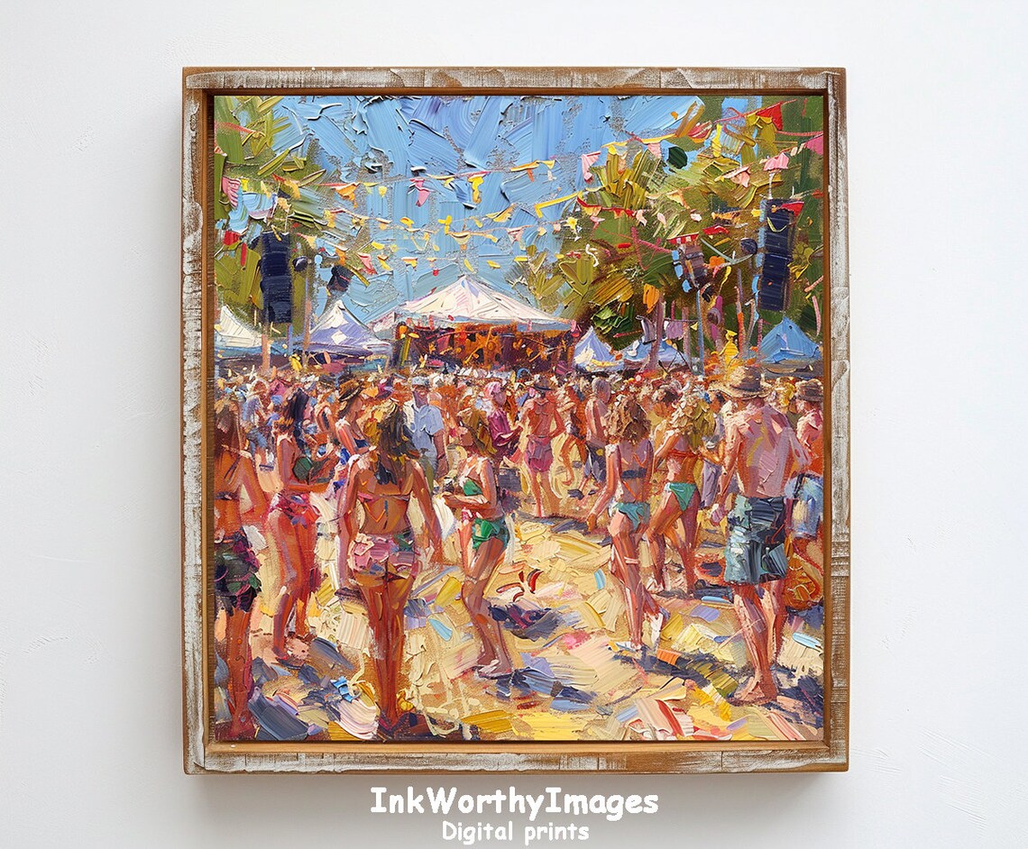 Lively Beach Festival, Vibrant Seaside Celebration Art - Image 6
