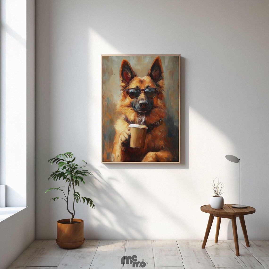 German Shepherd Coffee Wall Art, Funny Dog Art Print - Image 3