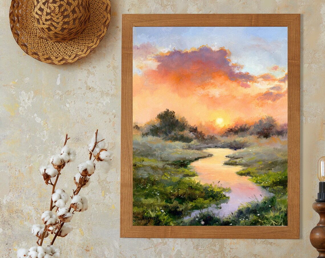 River Reflections, Sunset Country Landscape Art Print - Image 4