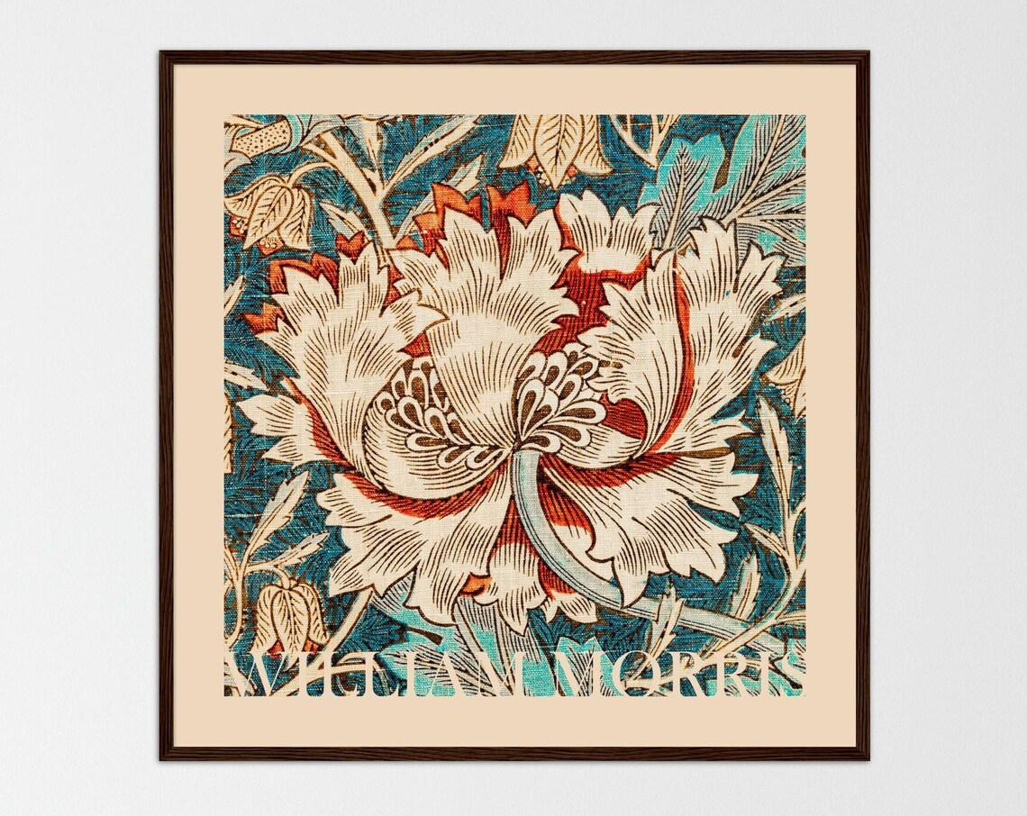 William Morris Botanical Art Nouveau Poster