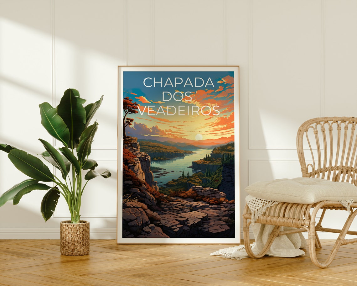 Chapada dos Veadeiros Brazil Canyon River Sunset Nature Travel Poster - Image 2