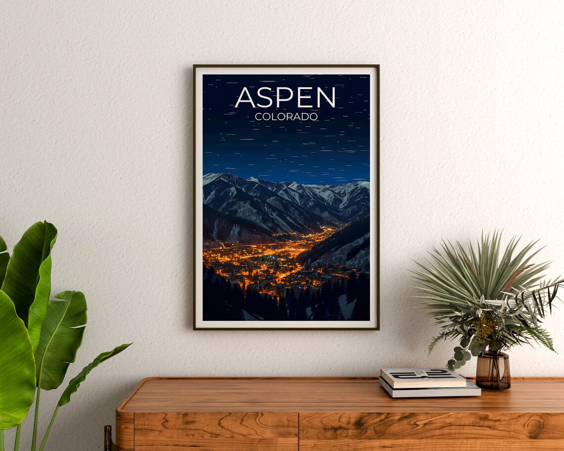 Aspen Travel Poster, Colorado Mountain Wall Art - Image 3