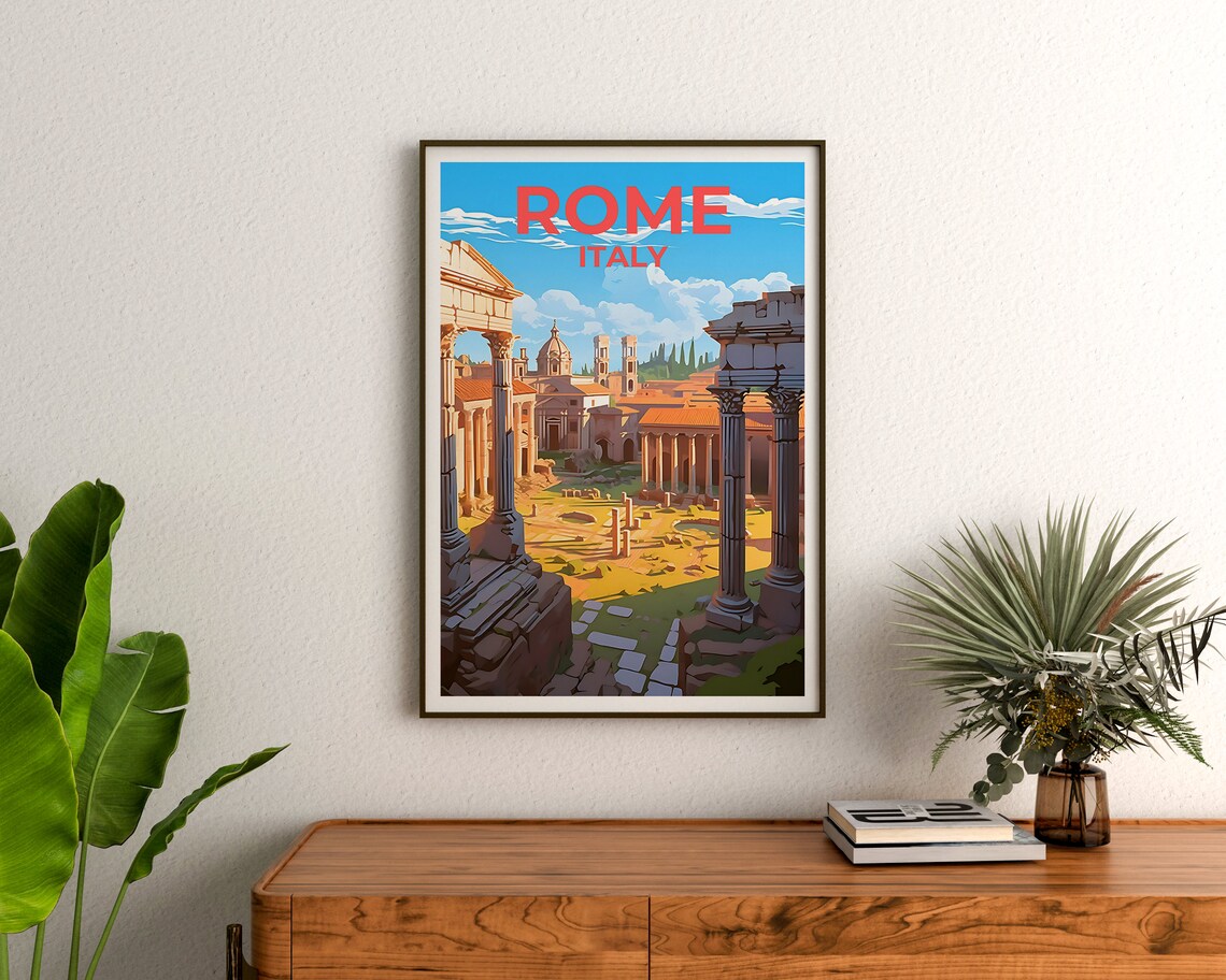 Rome Travel Poster, Roman Forum City Art Print - Image 3
