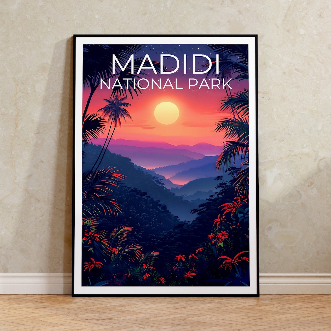 Madidi National Park Bolivia Jungle Sunset Valley Travel Poster