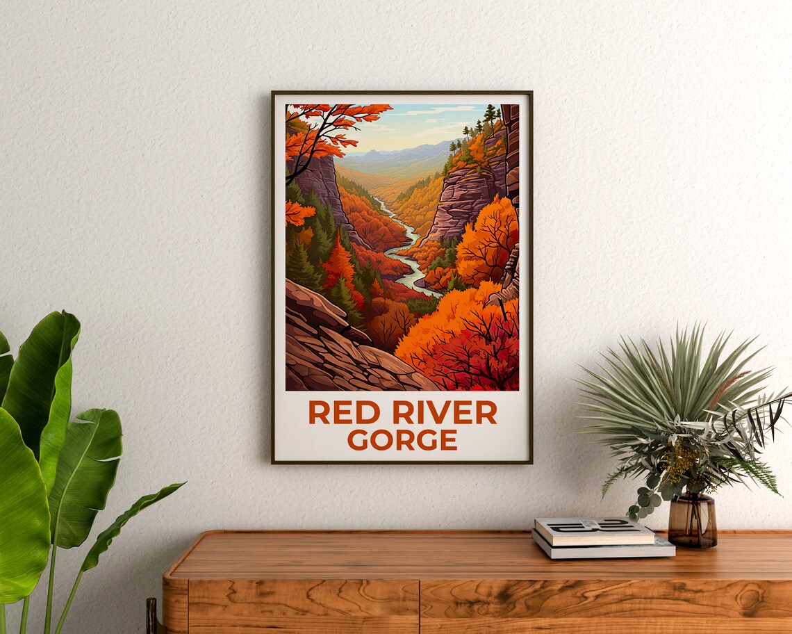 Red River Gorge Travel Poster, Kentucky Wall Art - Image 3