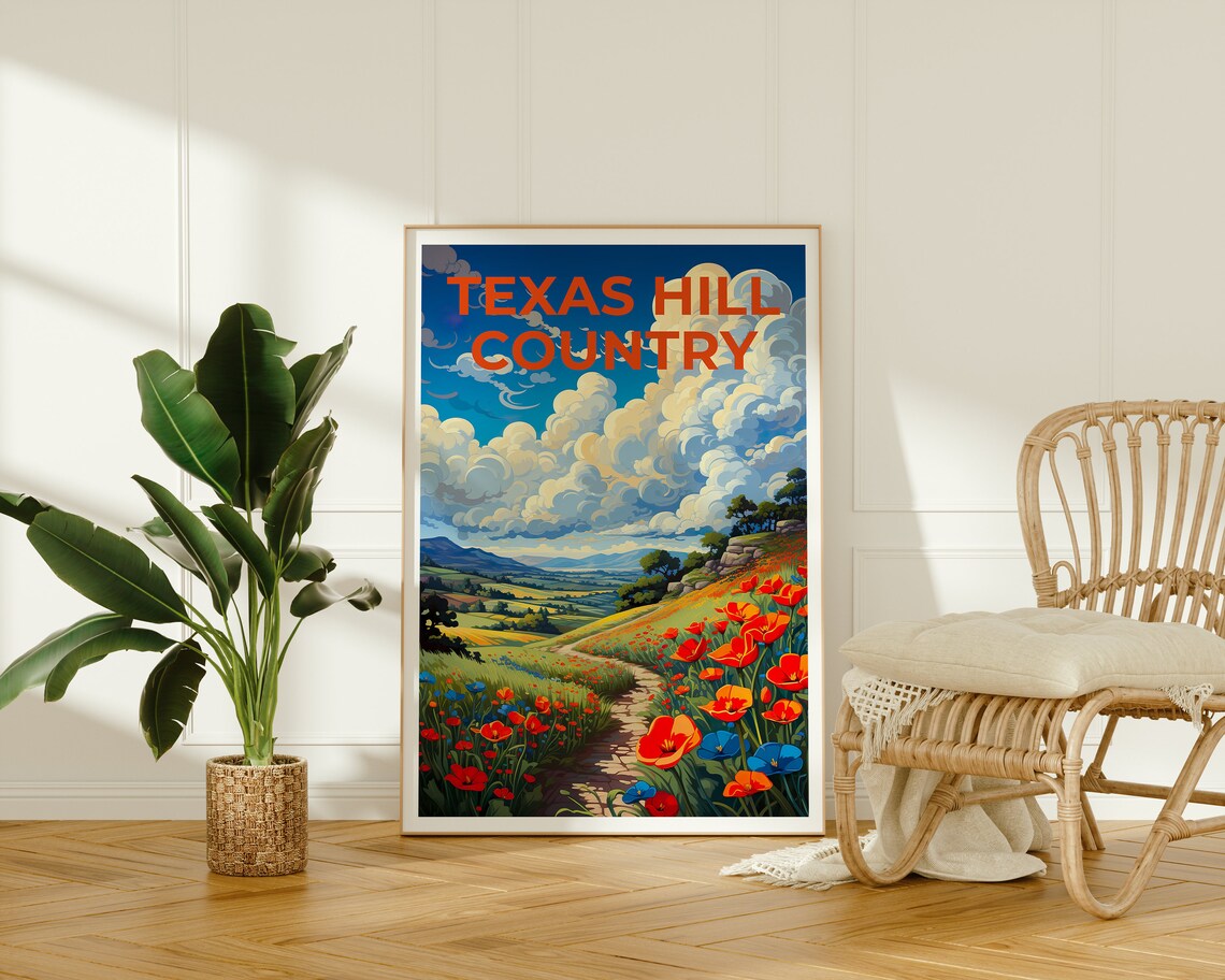 Texas Hill Country Travel Poster, Flower Poster - Image 2