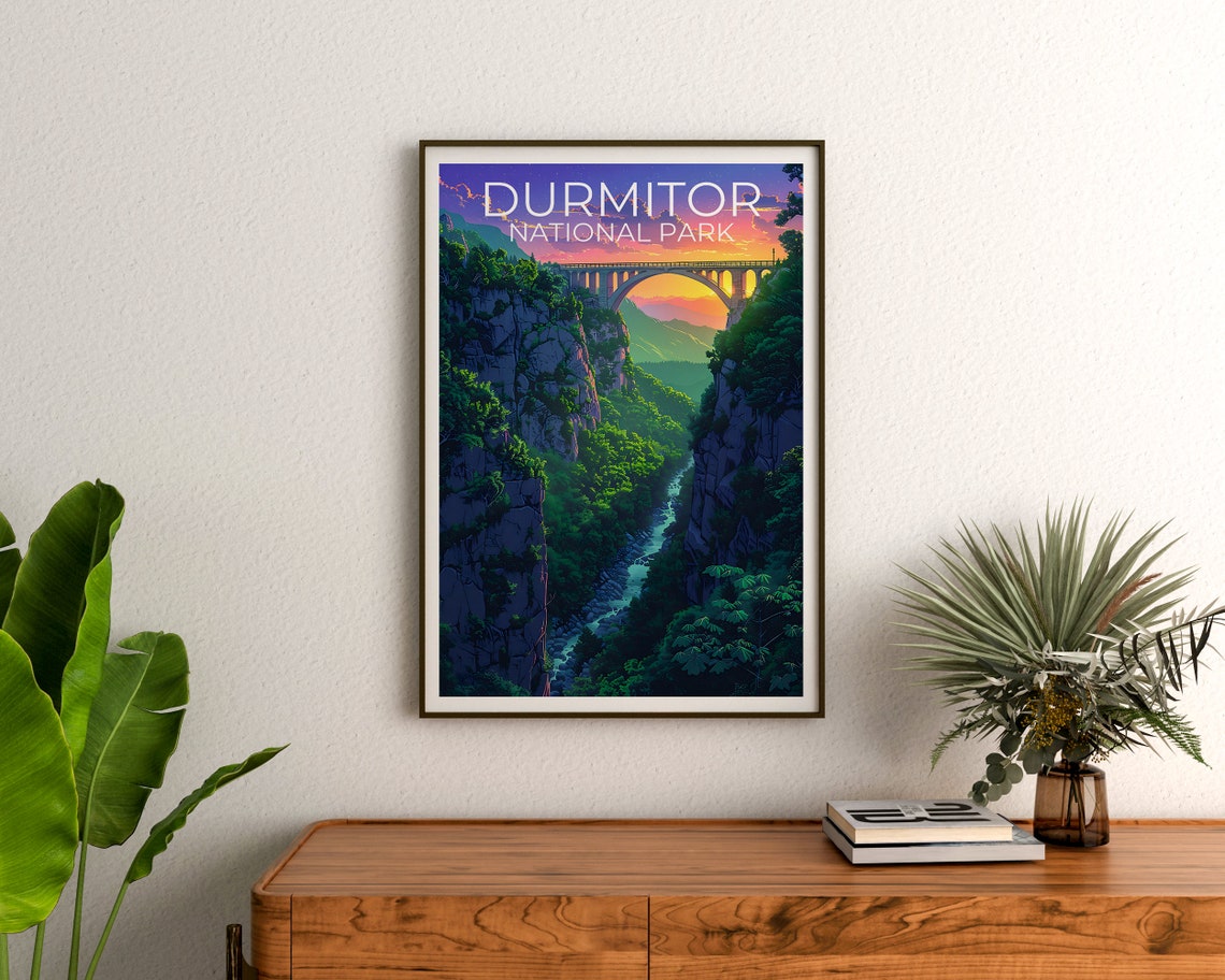 Durmitor National Park Poster Durmitor Print Montenegro Poster Montenegro Print Urevia Tara Bridge Poster Montenegro Art - Image 3