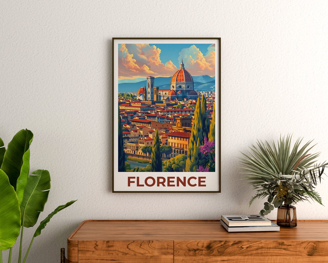 Florence Travel Poster, Europe City Art Print - Image 3