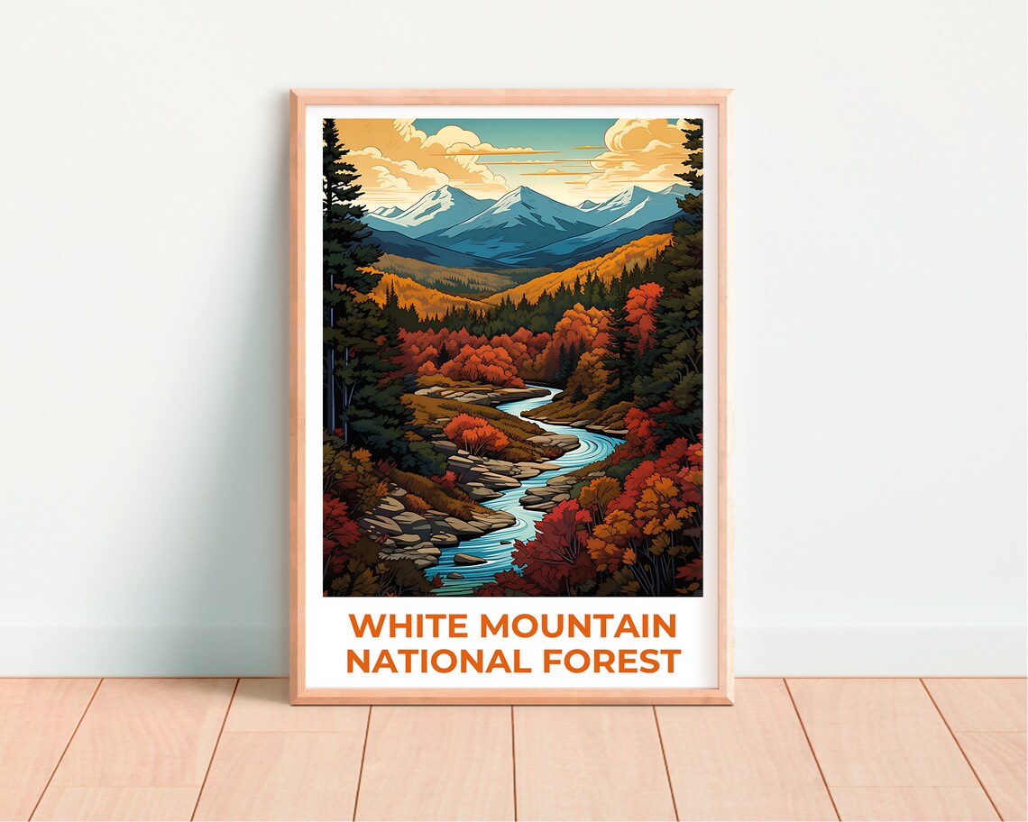 White Mountain Forest Travel Poster, New Hampshire - Image 4
