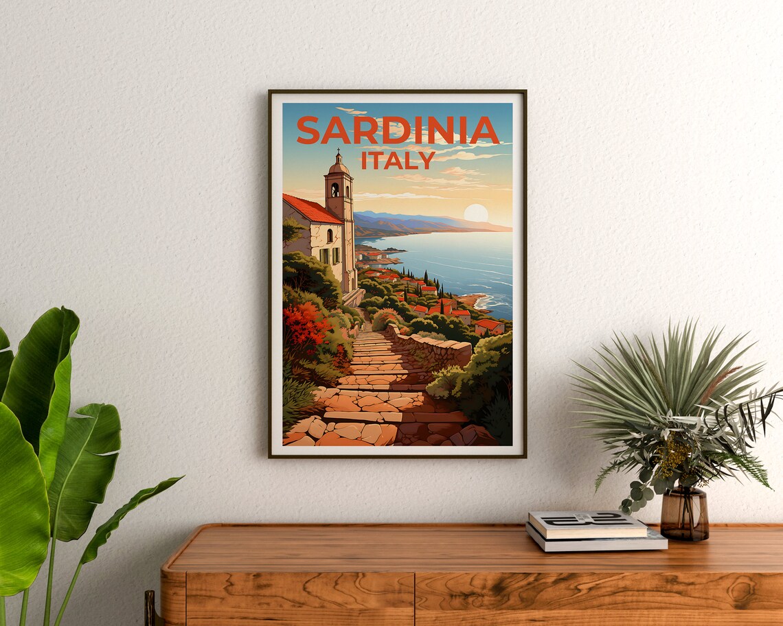 Sardinia Travel Poster, Italy Nature Wall Art - Image 3