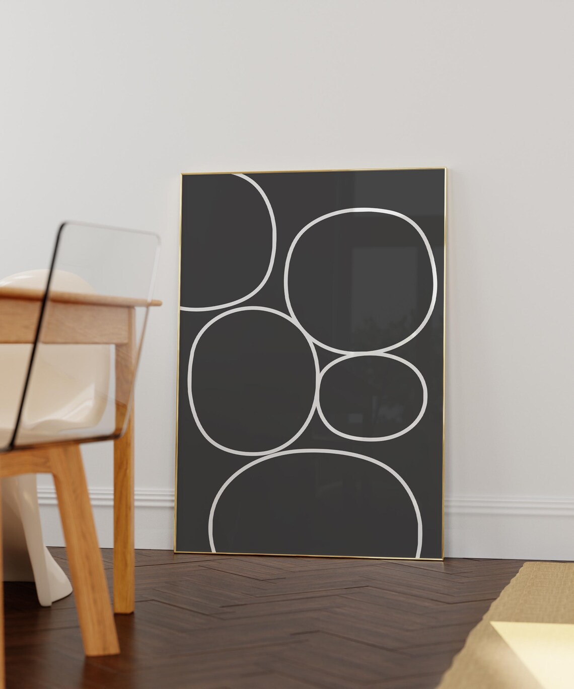 Midcentury Organic Circles Harmony Art Print - Image 2