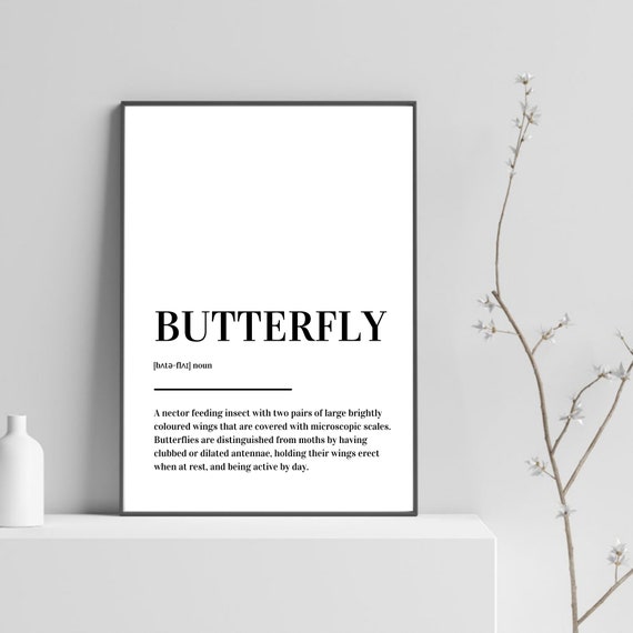 Butterfly Definition Print Poster
