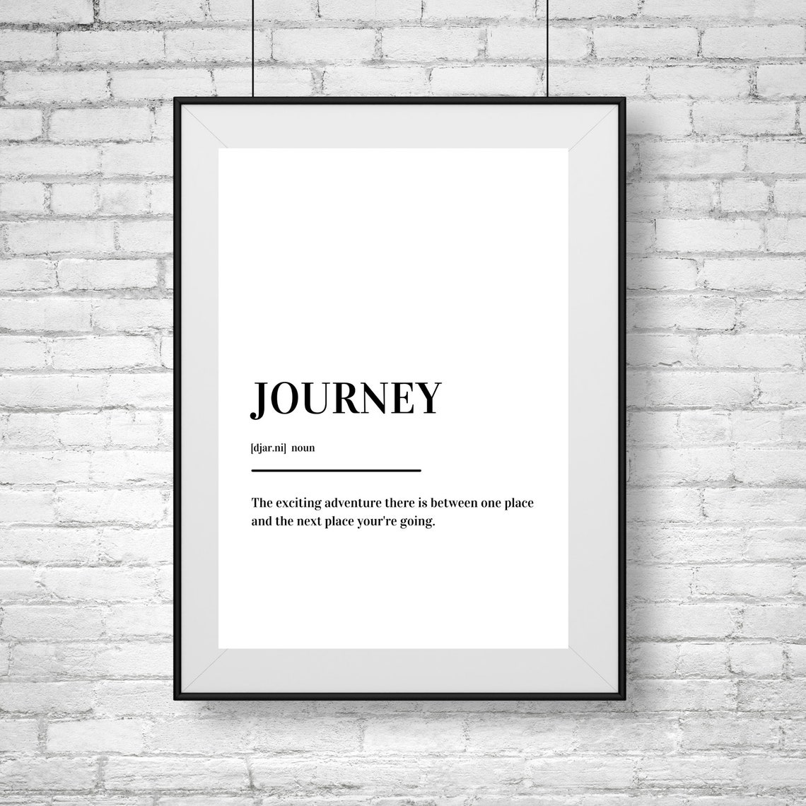 Journey Definition Adventure Quote Dictionary Style Typography Poster - Image 2