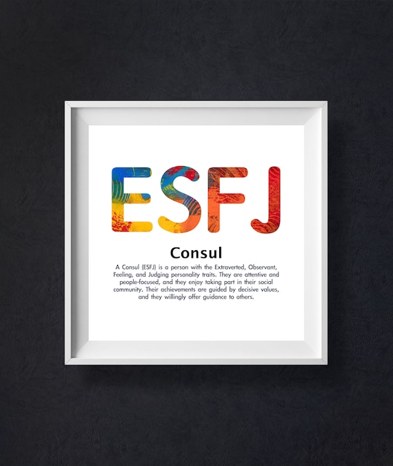 ESFJ Consul Personality Type Definition Colorful Quote Poster