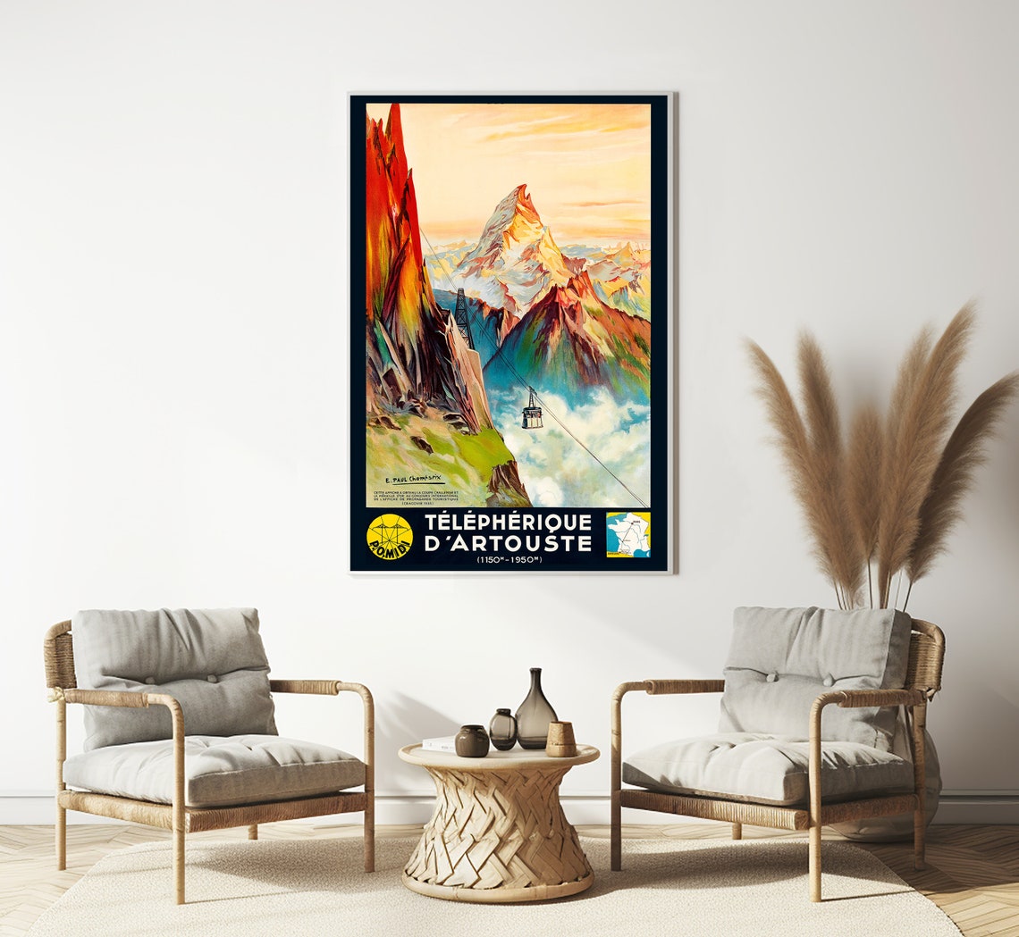 Telepherique d Artouste French Pyrenees Cable Car Sunset Travel Poster - Image 3