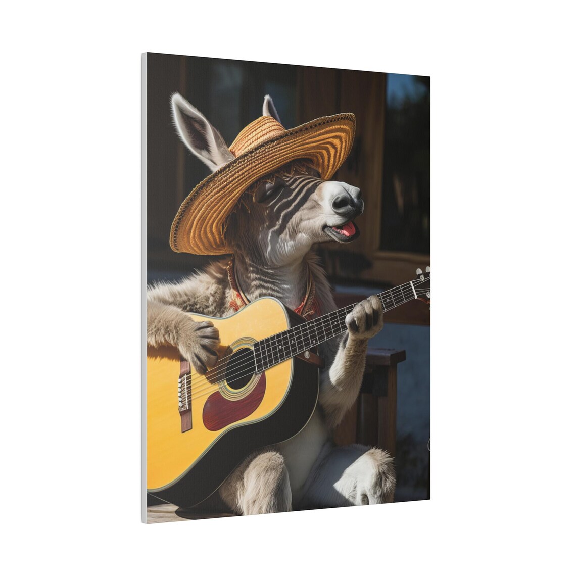 Donkey Funny Music Latin Latino Art, Abstract Animal - Image 3