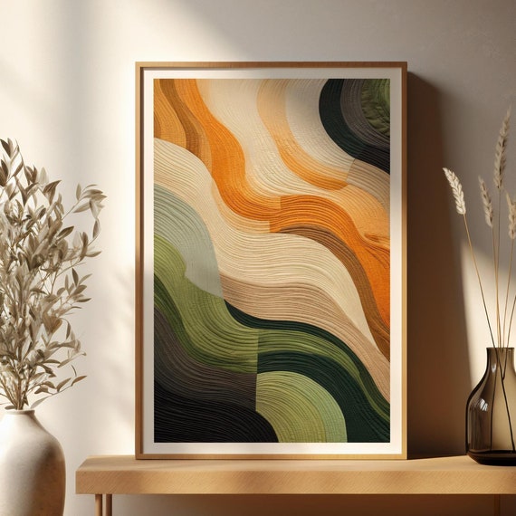 Abstract Wall Art Colourful And Abstract Woodland Harmony Fabric Poster Art Print Gallery Wall Art Home Decor Wall Art