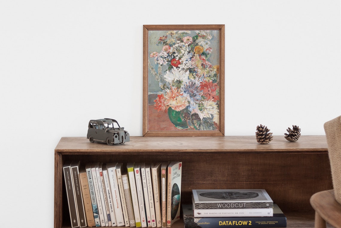 Pastel Flowers Vintage Floral Art Print, Kids Room - Image 2