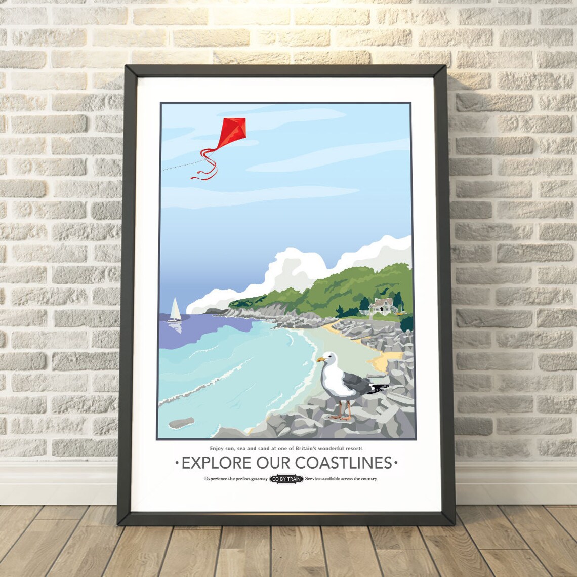 Coastlines Travel Poster, Memory Print By Tabitha Mary