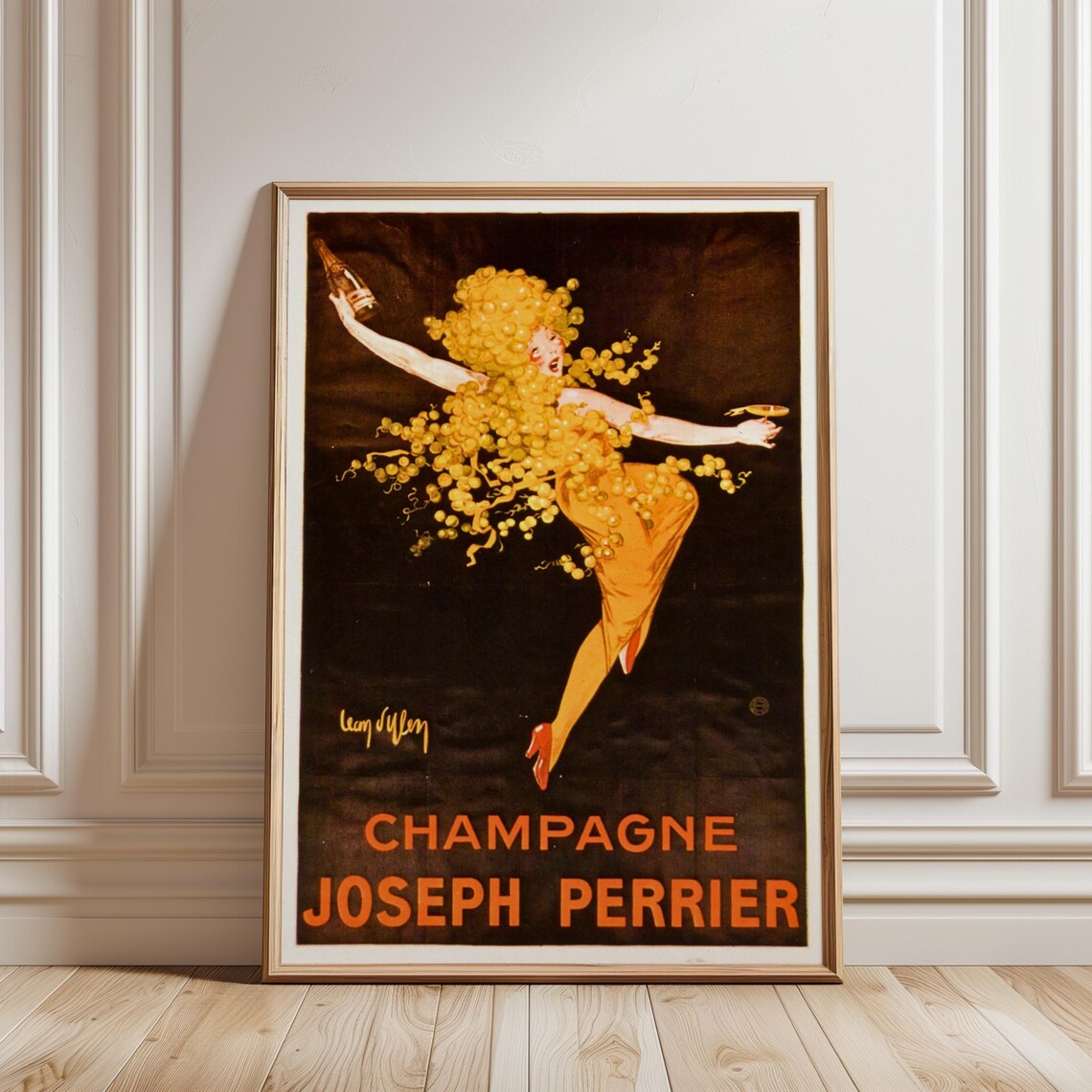 Joseph Perrier Art Deco Champagne Ad Poster