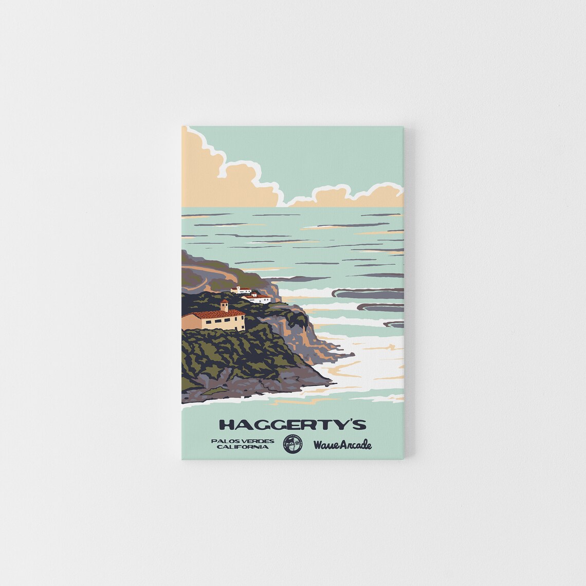 Haggertys Palos Verdes CA, Vintage Style Surf Art