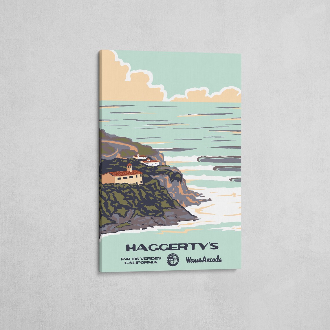Haggertys Palos Verdes CA, Vintage Style Surf Art - Image 2