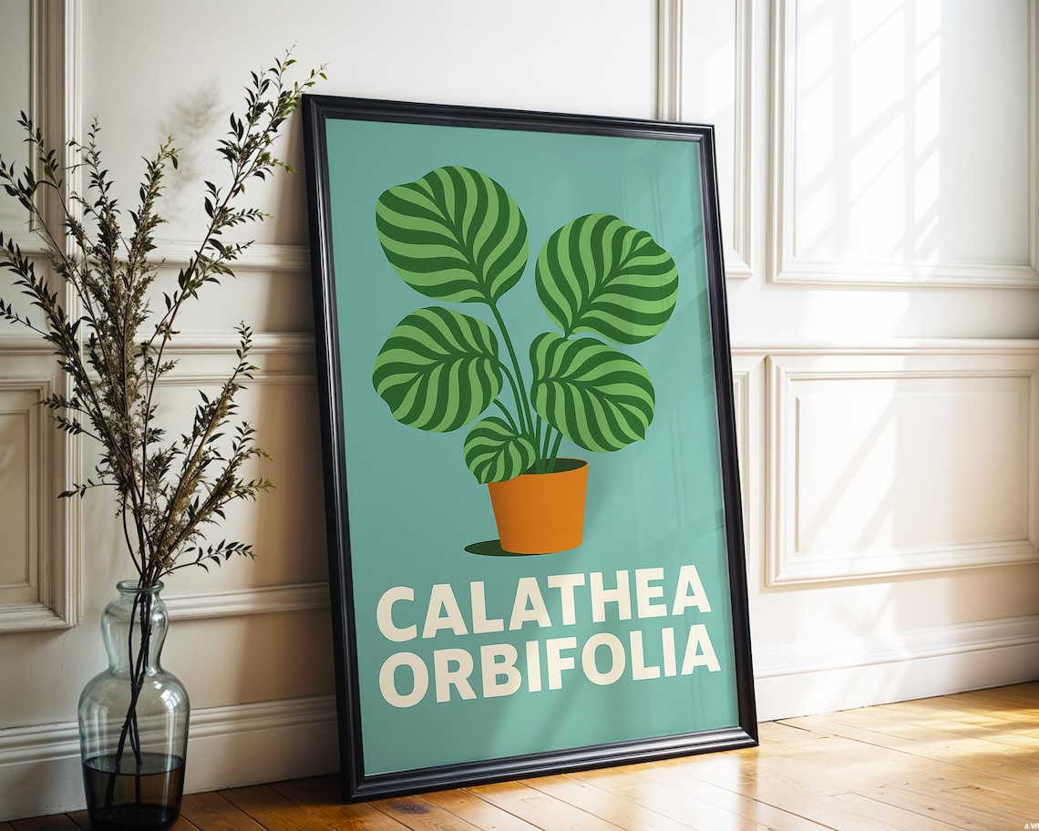 Calathea Orbifolia Vintage Botanical Art Print