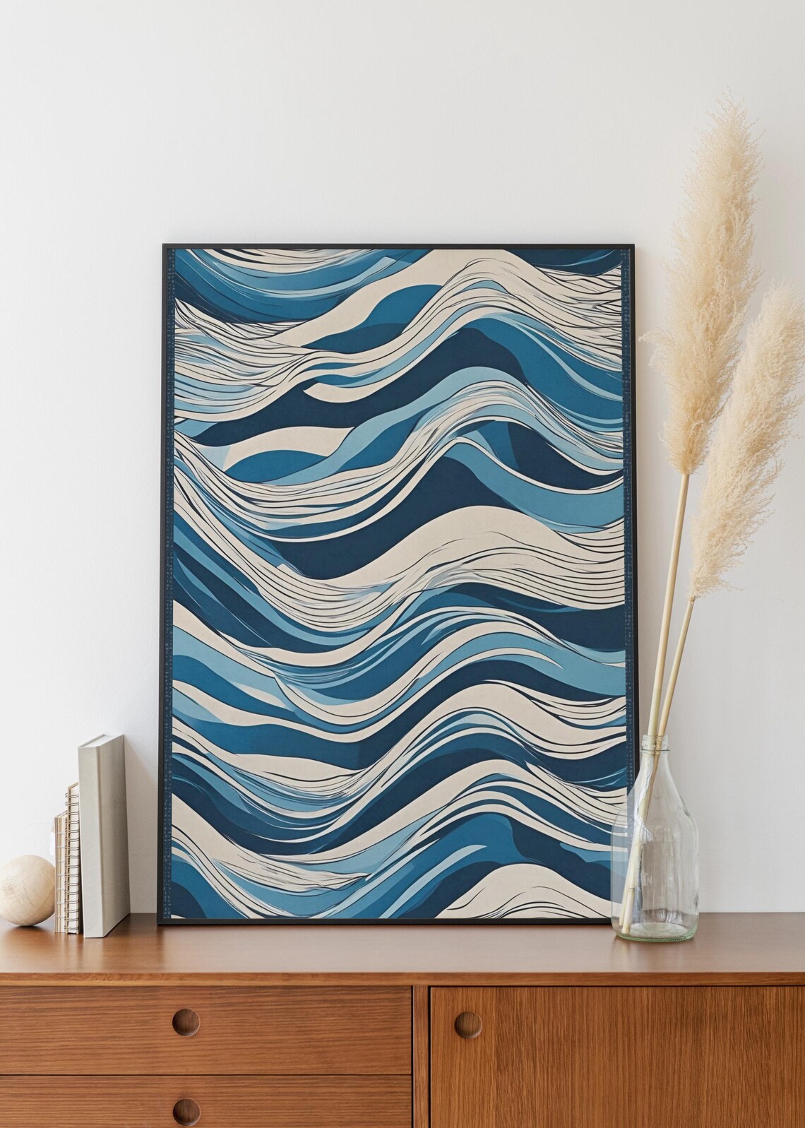 Aesthetic Blue Vibey Room Decor Art Print
