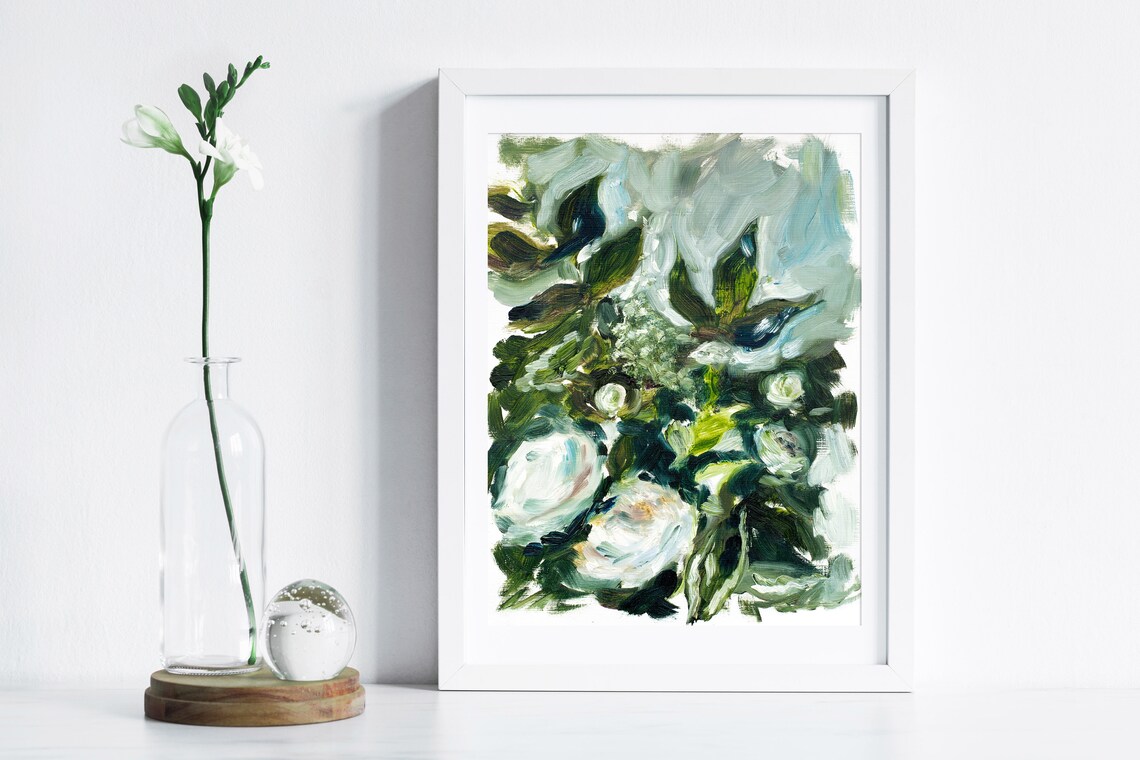 Botanical Floral Painting by Katie Jobling, Art Print