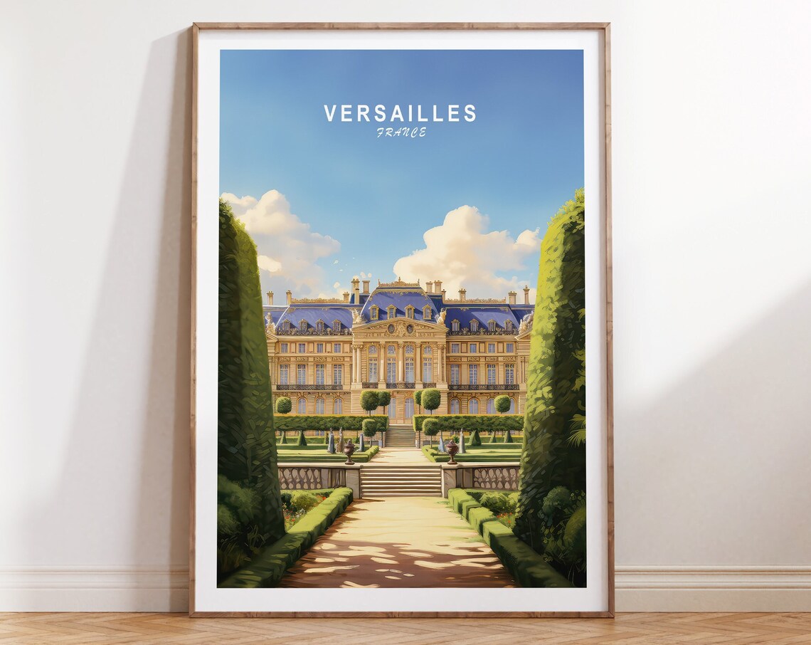 Versailles France Palace Of Versailles Gardens Daytime View Poster