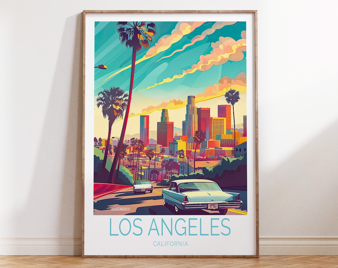 Los Angeles Travel Poster, City Art Print