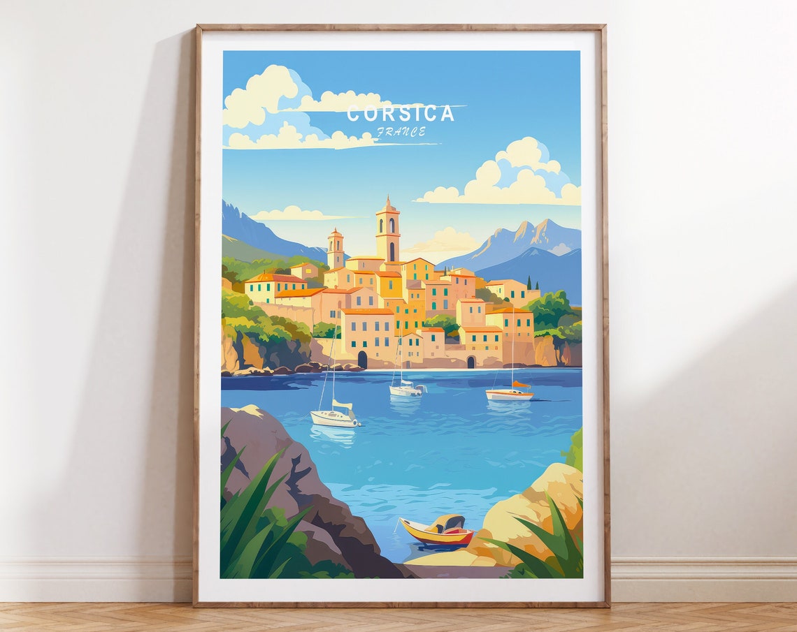 Corsica France Travel Poster Corsica France Travel Wall Art Corsica Travel Poster Corsica Island Corsica Travel Poster Wall Art
