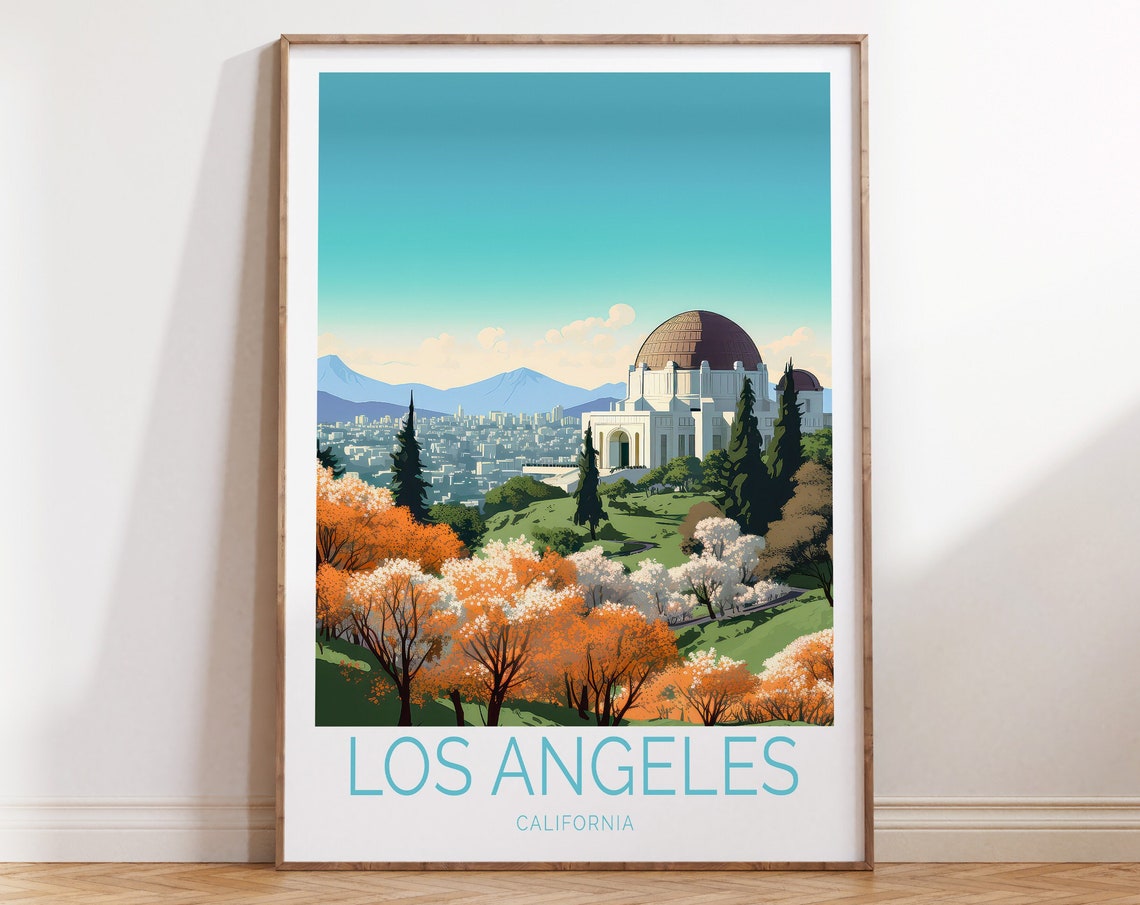 Los Angeles Travel Poster California Travel Gift Los Angeles Travel Wall Decor Los Angeles Travel Gift Birthday Gift
