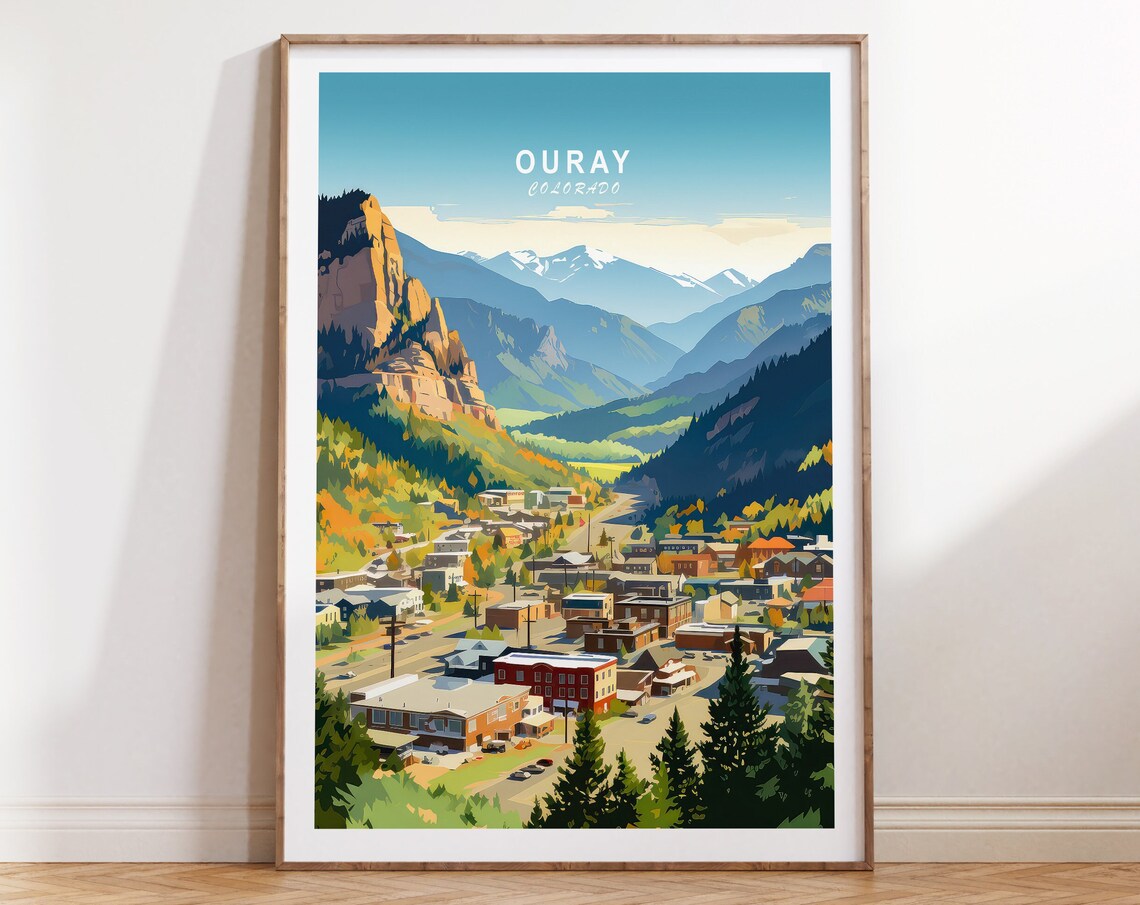 Ouray Travel Poster Ouray Colorado Poster Ouray Travel Wall Art Colorado Travel Gift Birthday Gift