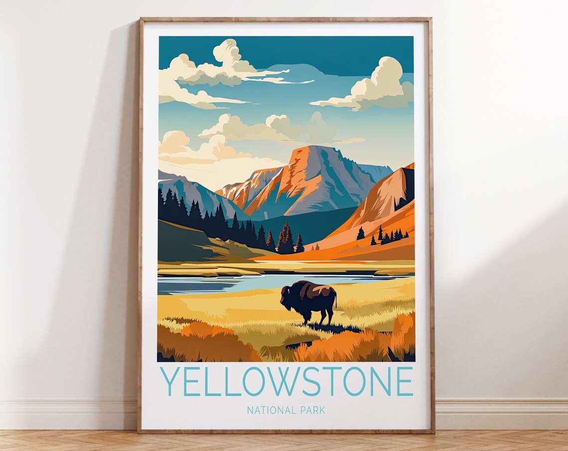 Yellowstone National Park Travel Poster Art Print