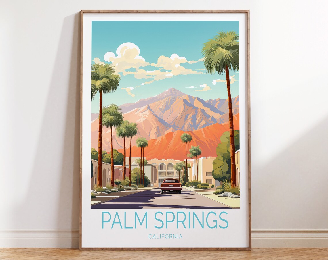Palm Springs California Travel Poster Art Print