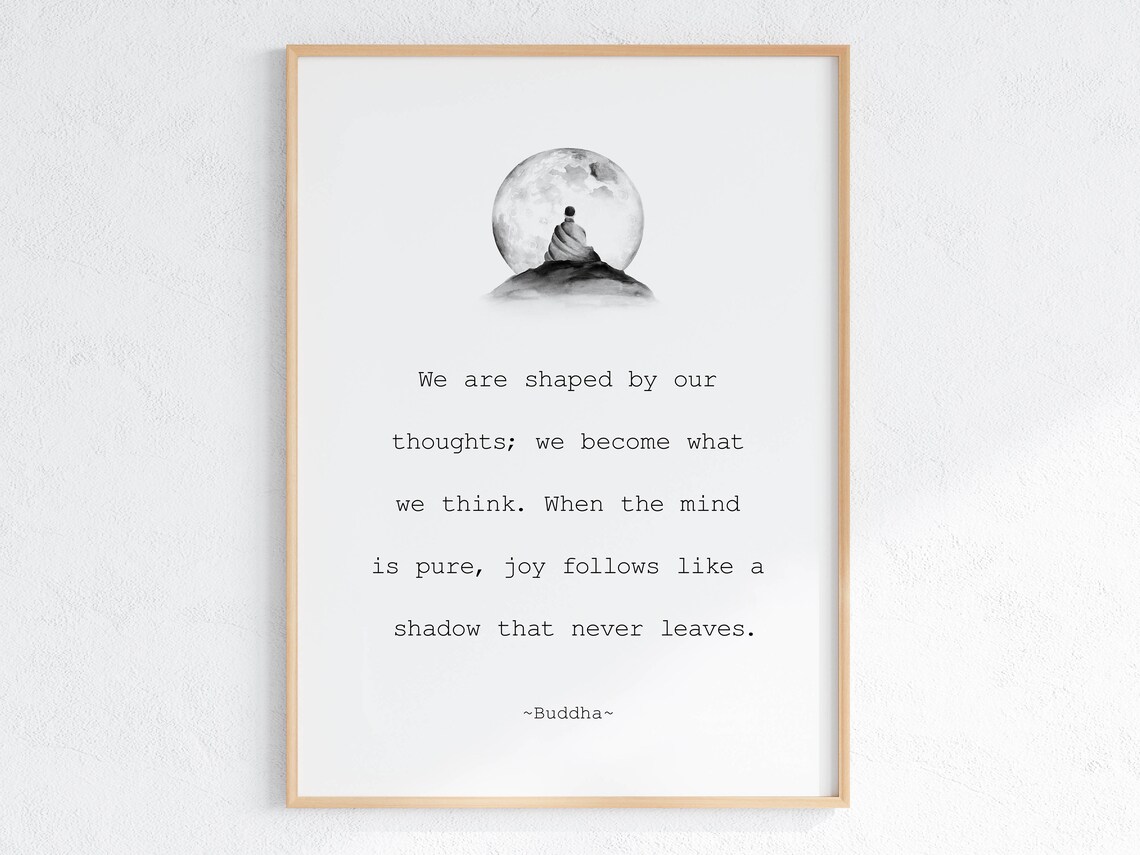 Buddha Quote Mindfulness Poster, Buddhist Meditation