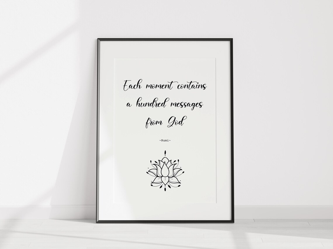 God Quote by Rumi, Spiritual Typography Art Print - Image 3
