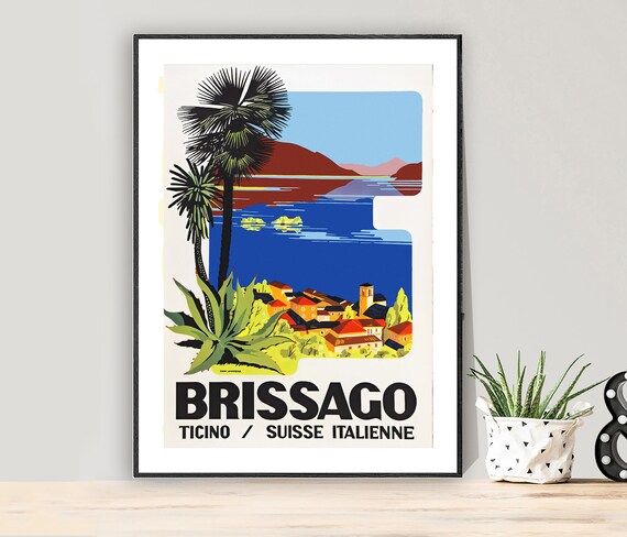 Brissago Ticino Suisse Italienne Travel Poster