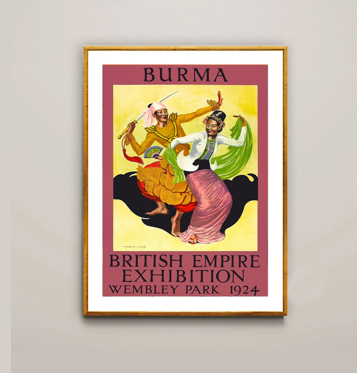 Burma Dancers British Empire Exhibition Wembley Park 1924 Poster - Image 2