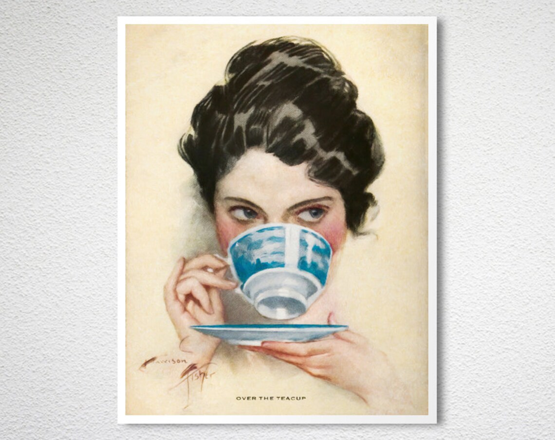 Over The Teacup Vintage Tea Poster, Food Drink - Image 2
