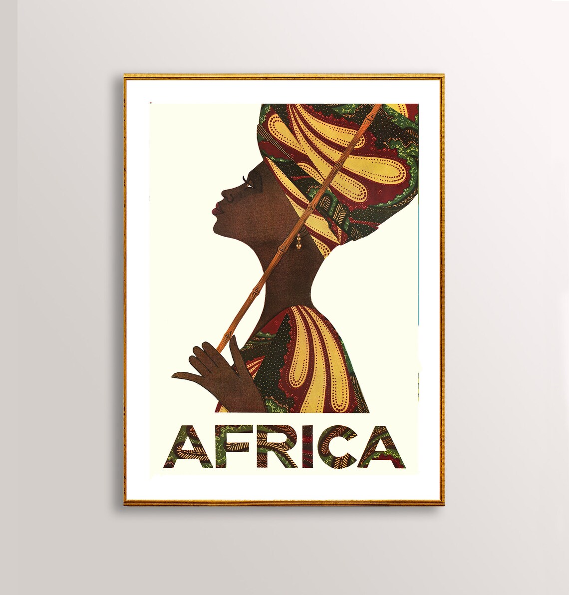 Africa Vintage Travel Poster, Travel Poster