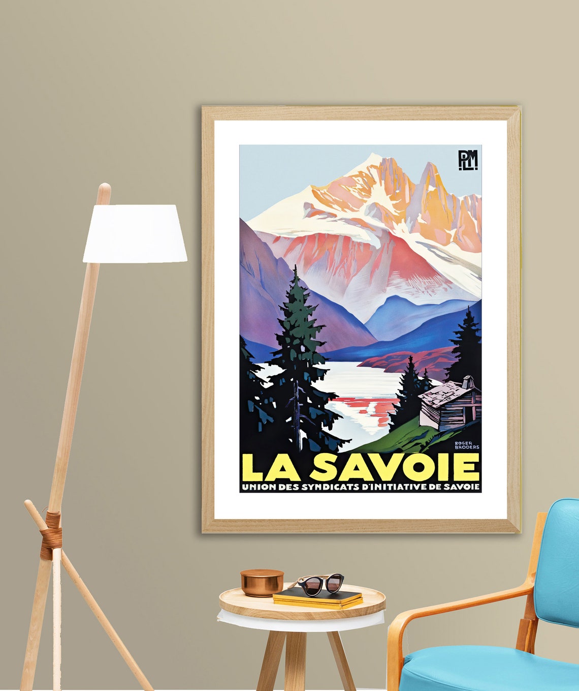 La Savoie Roger Broders PLM Vintage French Alps Travel Poster - Image 2