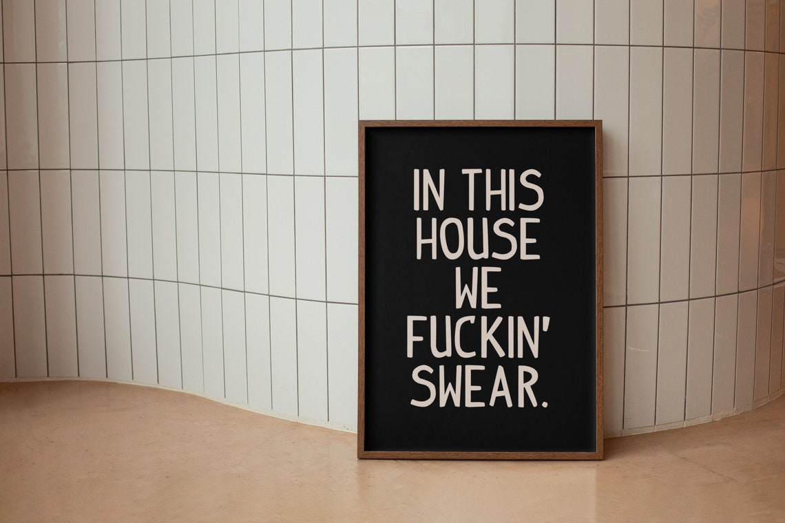 What The Actual Fuck Bold Minimal Funny Sarcastic Quote Poster - Image 2