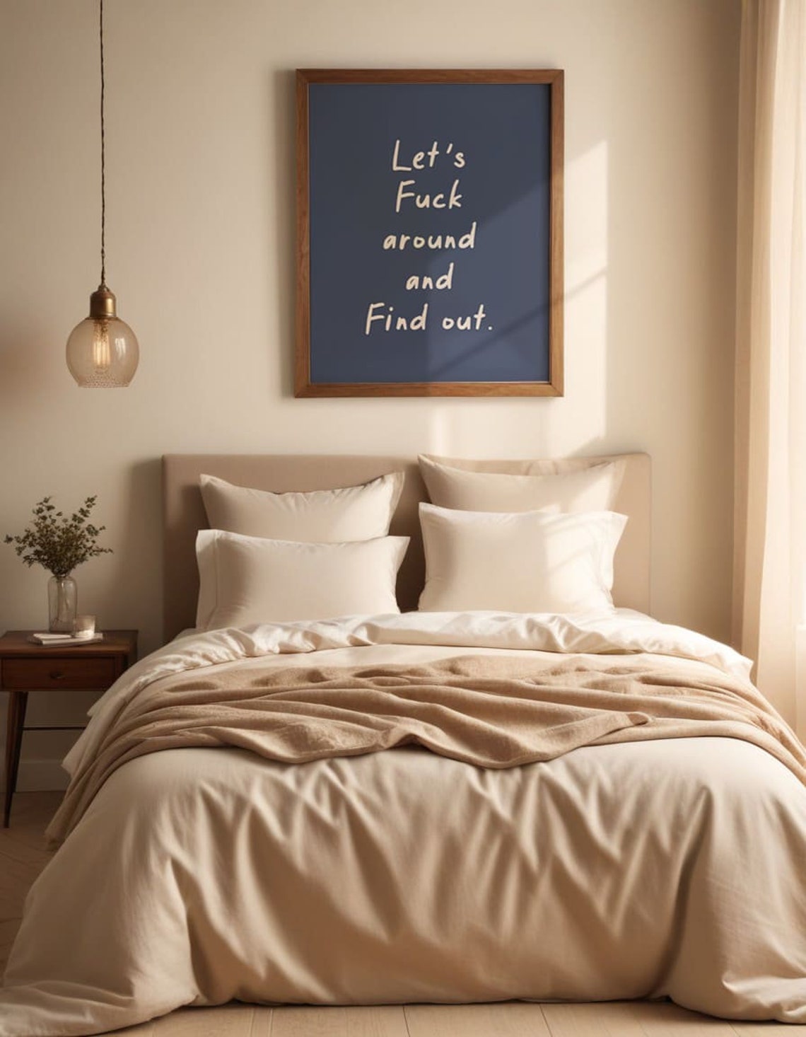 Lets Fuck Around And Find Out Funny Handwritten Quote Poster - Image 2