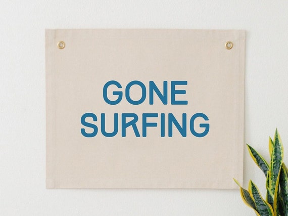 Gone Surfing Wall Banner, Surf Nursery Decor