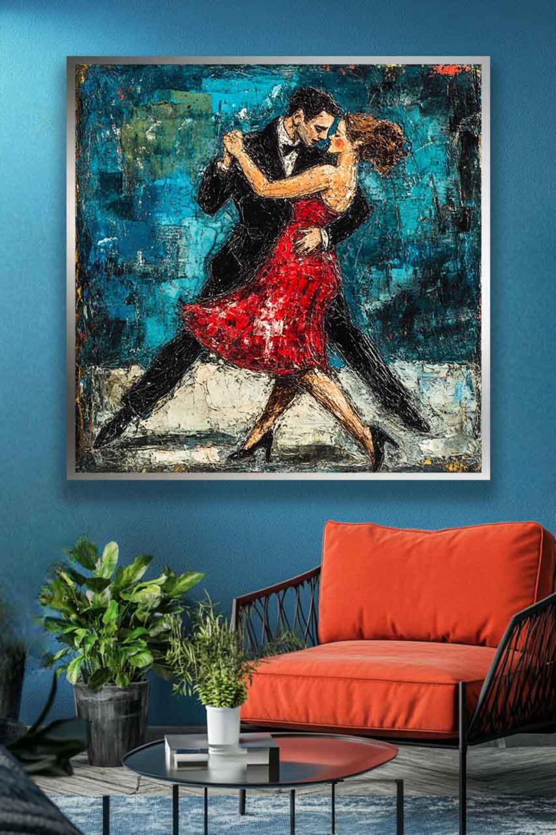 Passionate Tango Dance Couple Red Dress Ballroom Dance Poster - Image 4