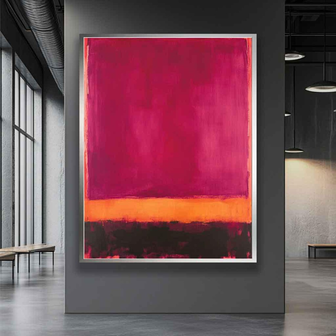 Mark Rothko Wall Art Decor Minimalist Abstract Wall Art Pink Orange Black Modern Wall Decor Abstract Wall Art Rothko Poster - Image 4